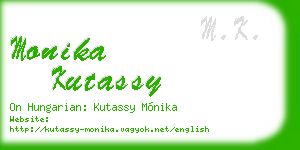 monika kutassy business card
