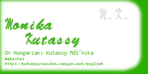 monika kutassy business card